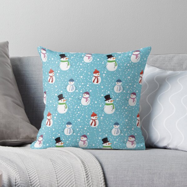 Snowman Pattern Throw Pillow