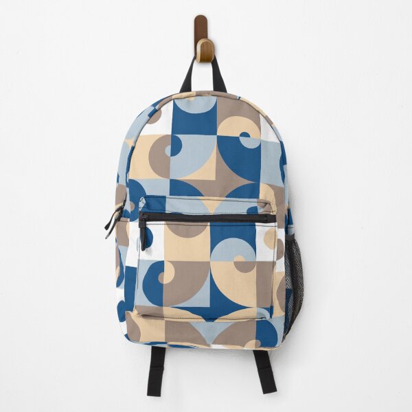 Item preview, Geometric ornament with round elements in classic blue color palette designed and sold by acidmit.