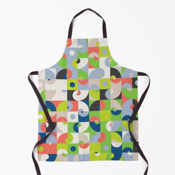 Item preview, Geometric mosaic with round elements in random classic blue color palette designed and sold by acidmit.