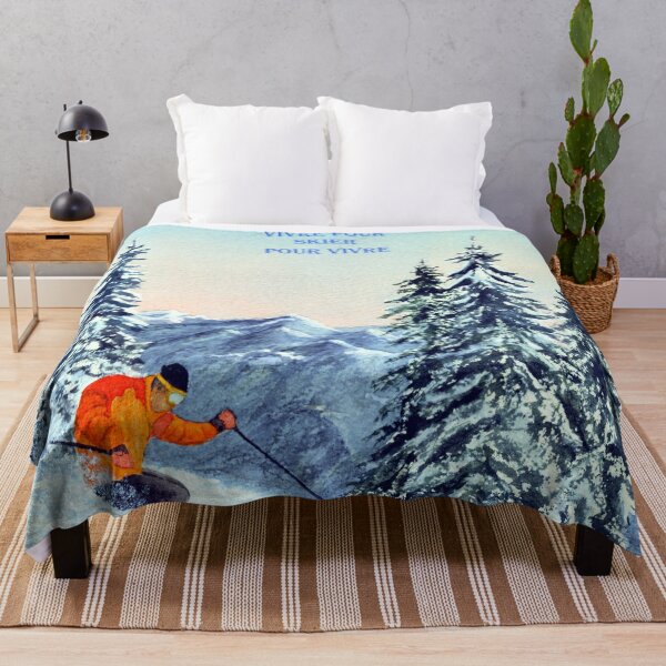 Item preview, VIVRE POUR SKIER POUR VIVRE - Skiing The clear Leader with French banner designed and sold by William Holkham.