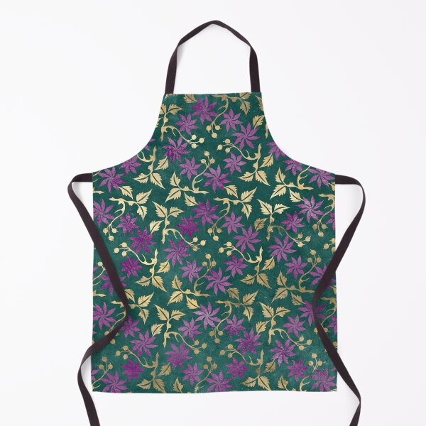 Item preview, Oriental Garden of Gold and Purple Flower Motifs designed and sold by WisdomInspired.