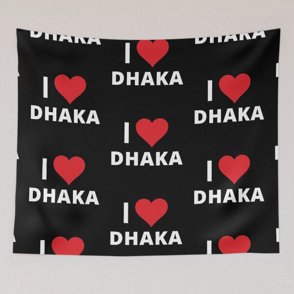 Item preview, I Love Dhaka (dark) designed and sold by mugify.