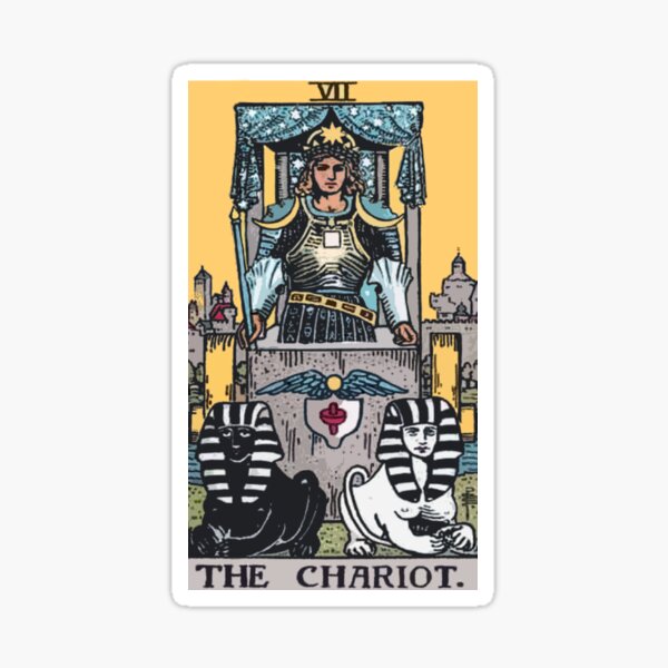 The Chariot Tarot Card Rider Waite Classic Sticker