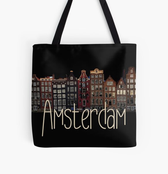 Dutch Tulips Holland Windmill Amsterdam Cotton Canvas Tote