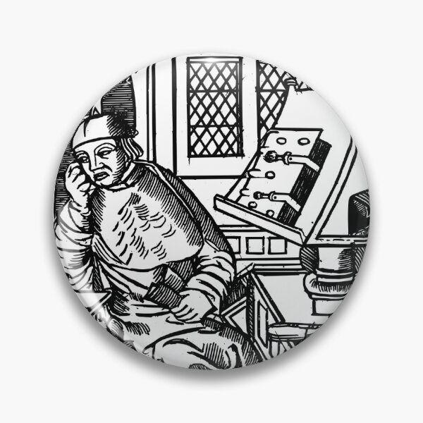 Item preview, Medieval man with books designed and sold by herracaligari.