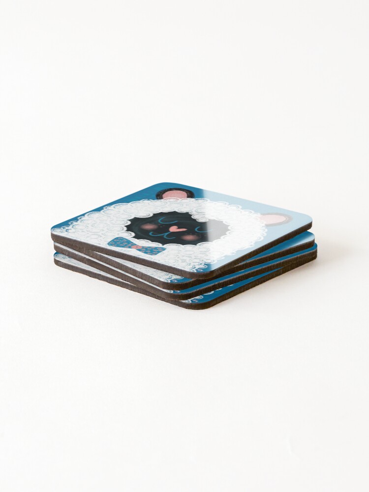 Thumbnail 4 of 5, Coasters (Set of 4), Dapper Spring Sheep designed and sold by RuthMCreative.