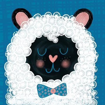 Artwork thumbnail, Dapper Spring Sheep by RuthMCreative