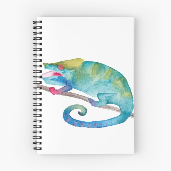 Item preview, Watercolor chameleon 5 designed and sold by lu-lu.