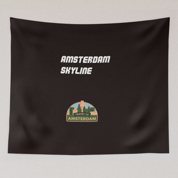 Item preview, Black Amsterdam Skyline designed and sold by DamaliePierre.