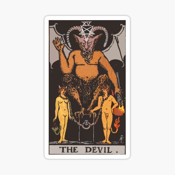 (High Quality) The Devil - Rider Waite Tarot Card Sticker