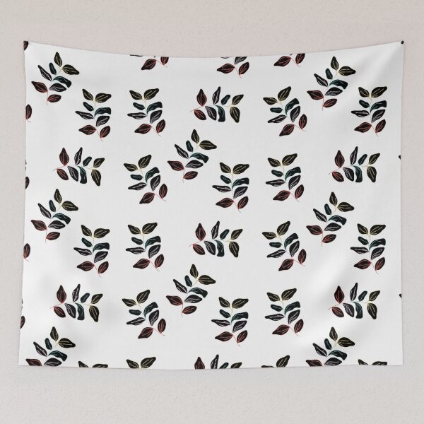 Item preview, Retro black leaves pattern designed and sold by MadeByFDC.