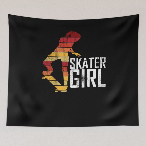 Item preview, Retro skater skateboard girl designed and sold by ElBeDesigns.