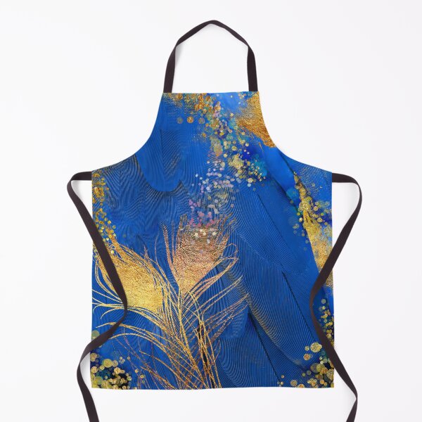 Item preview, Floral feathers, gold, pink gold and blue fantasy designed and sold by Glimmersmith.