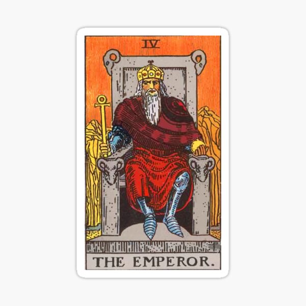 The Emperor Tarot Card Rider Waite Classic Sticker