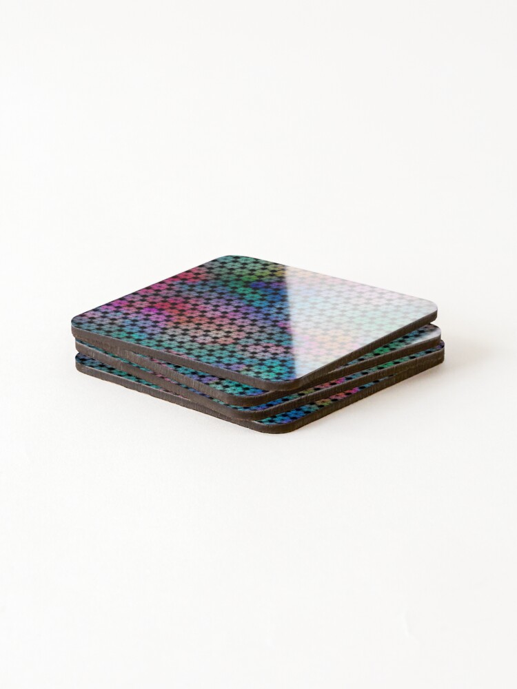 Thumbnail 4 of 5, Coasters (Set of 4), Geometric Multicoloured Snowflake Pattern designed and sold by Forevercreative.