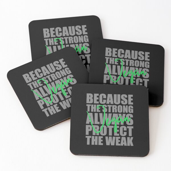 Item preview, Vegan Because the Strong Always Protect the Weak | Typographic Design with a Quote for Vegans designed and sold by betterlifeisveg.