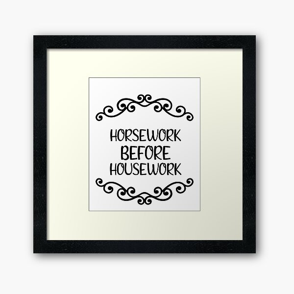 Item preview, Horsework before housework Stable welcome sign designed and sold by ToniaKroeger.