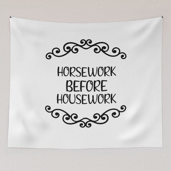 Item preview, Horsework before housework Stable welcome sign designed and sold by ToniaKroeger.