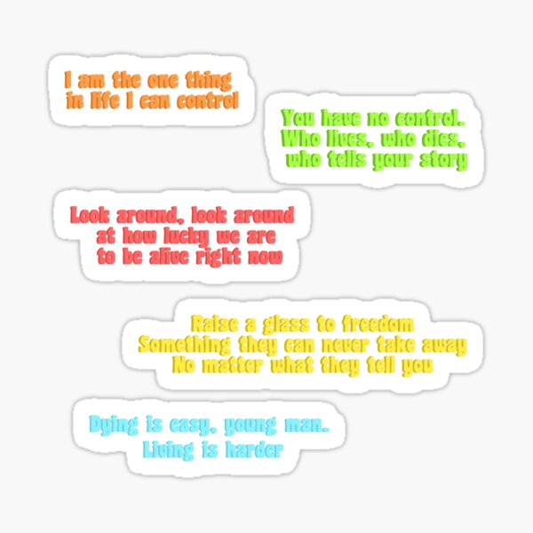 Hamiltion Quotes Pack Sticker