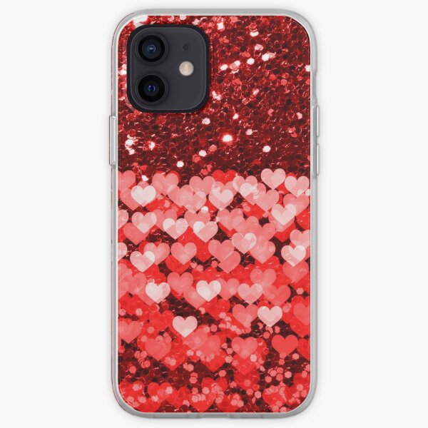 Red Glitter Iphone Cases Covers Redbubble