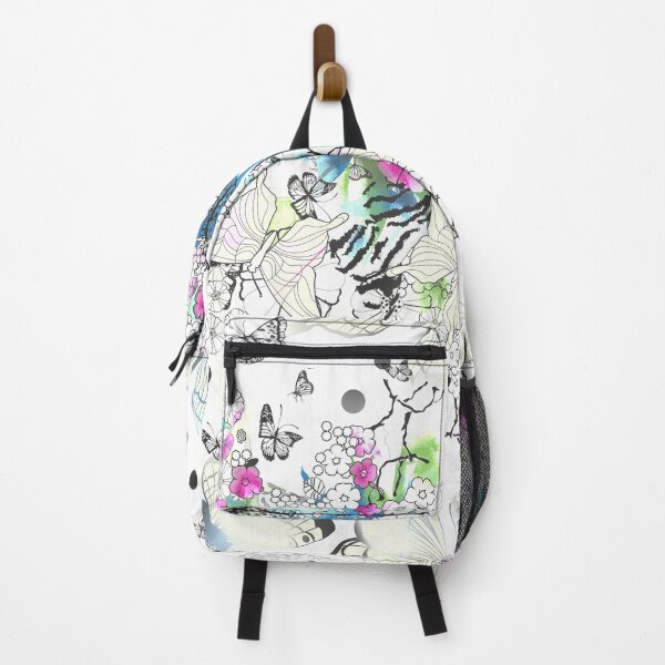 Item preview, Butterfly Spring Summer Pink Blue Floral Pattern designed and sold by Stephani Analah.