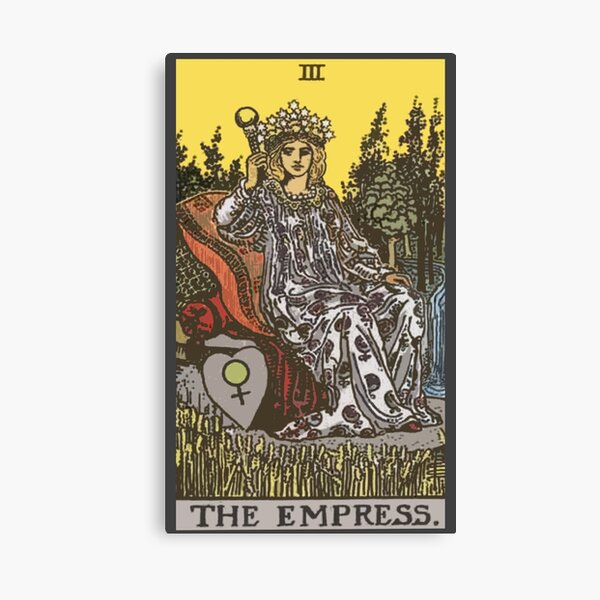 (High Quality) The Empress - Rider Waite Tarot Card Canvas Print