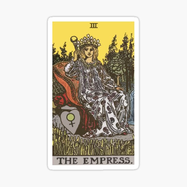 The Empress Tarot Card Rider Waite Classic Sticker