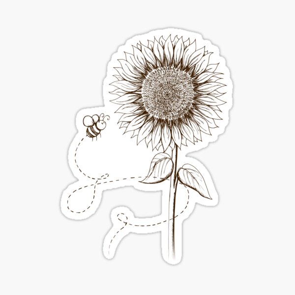 Sunny Bee - two lof bees Sticker
