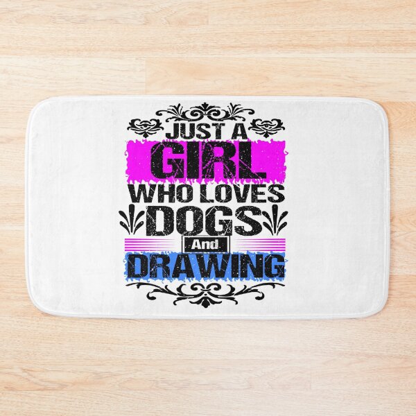 Item preview, Funny,just a Girl Who Loves Dogs and Drawing Gift Idea designed and sold by karibov.