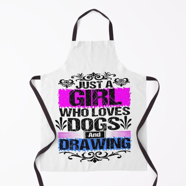 Item preview, Funny,just a Girl Who Loves Dogs and Drawing Gift Idea designed and sold by karibov.