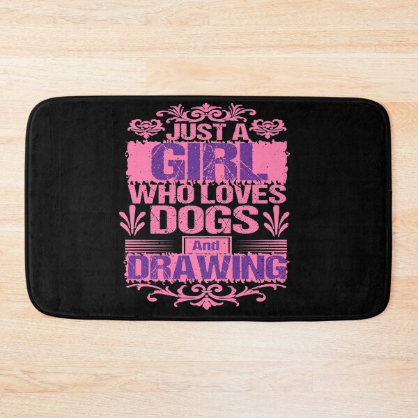 Item preview, Funny,just a Girl Who Loves Dogs and Drawing Gift Idea designed and sold by karibov.