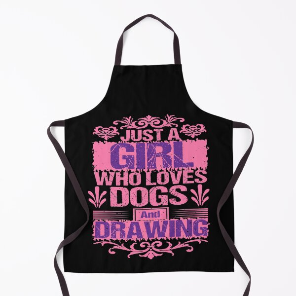 Item preview, Funny,just a Girl Who Loves Dogs and Drawing Gift Idea designed and sold by karibov.