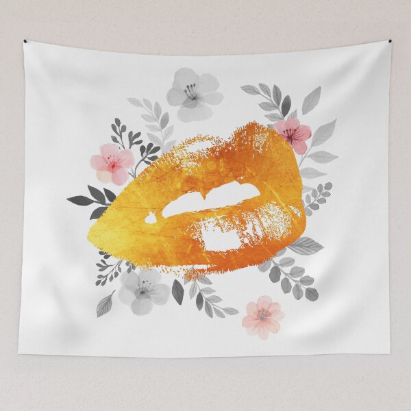 Item preview, Gold Lips Floral Bohemian Fashion designed and sold by Inogitna Designs.