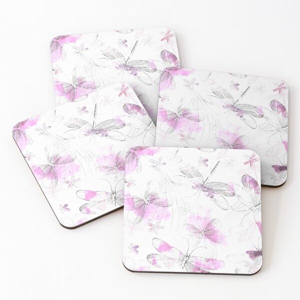 Item preview, Dragonfly Insect Pink Spring Summer Bird Pattern  designed and sold by Stephani Analah.
