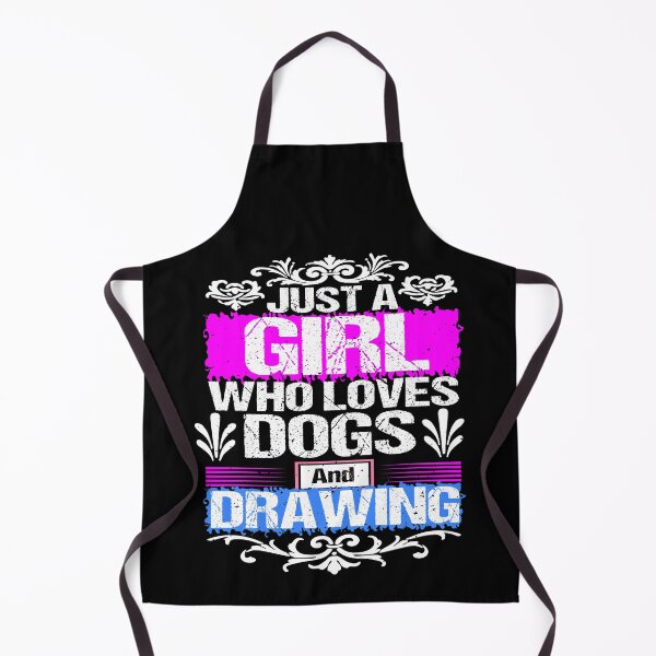 Item preview, FUNNY,JUST A GIRL WHO LOVES DOGS AND DRAWING GIFT IDEA designed and sold by karibov.