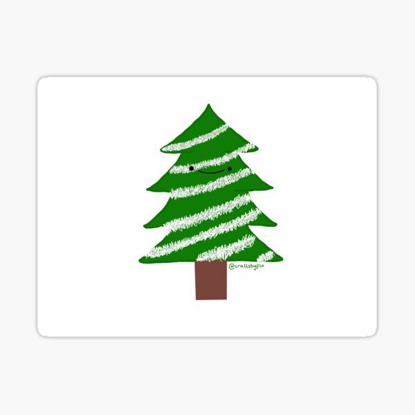 Christmas Tree with Tinsel Sticker