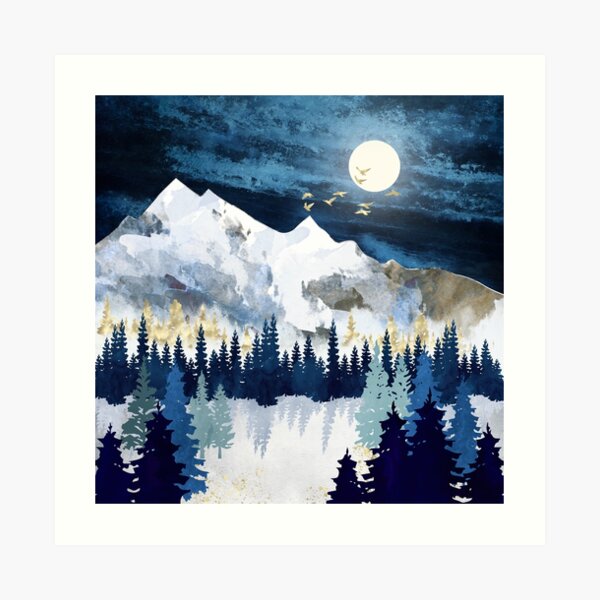 Mondschnee Kunstdruck