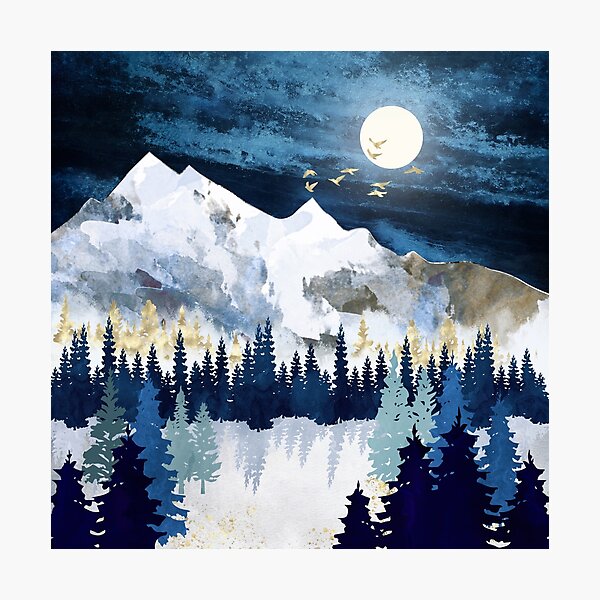 Item preview, Moonlit Snow designed and sold by spacefrogdesign.