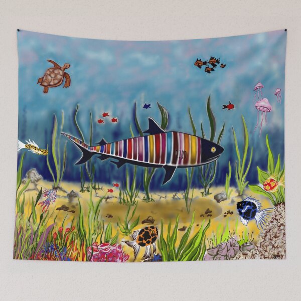 Item preview, Psychedelic Shark  designed and sold by Draculart.