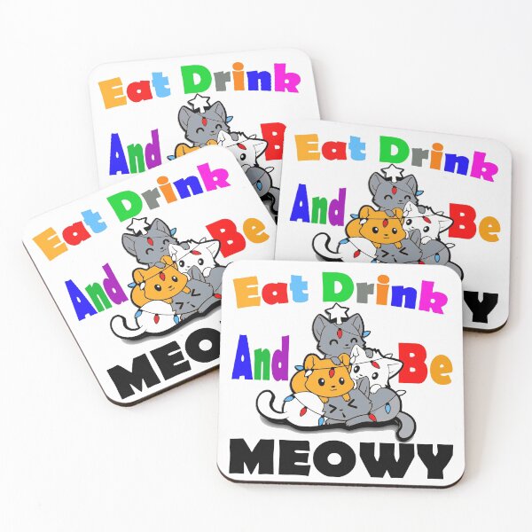 Item preview, Eat Drink And Be Meowy designed and sold by HINDAM4U.
