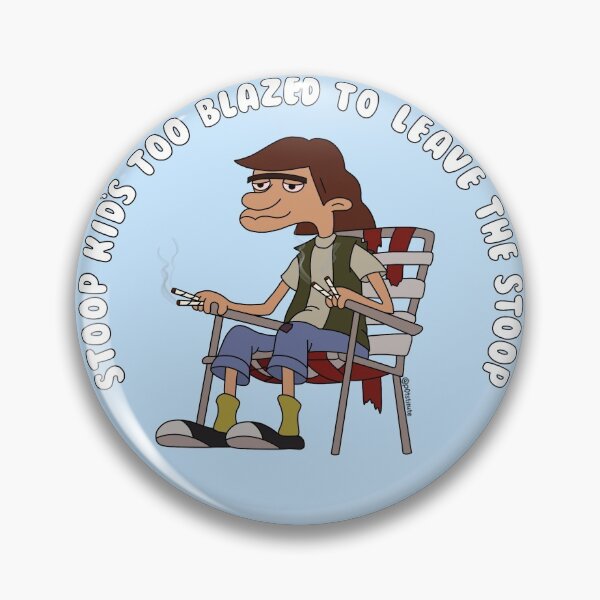 Item preview, Stoop Kids Too Blazed To Leave The Stoop Hey Arnold Cannabis cartoon Weed Sticker designed and sold by p0tstitute.