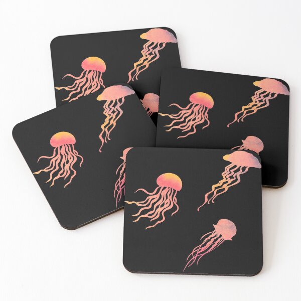 Item preview, Orange Watercolor Jellyfish designed and sold by Hedda Young.