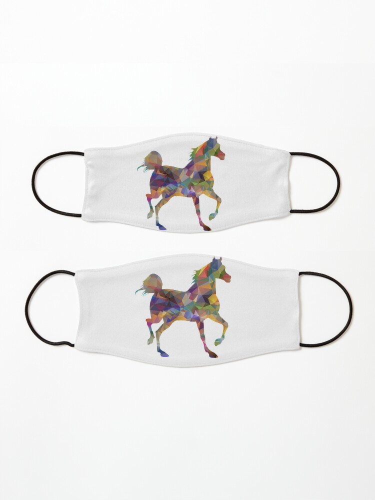 Alternate view of colorful hourse Mask