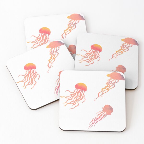 Item preview, Orange Watercolor Jellyfish designed and sold by Hedda Young.