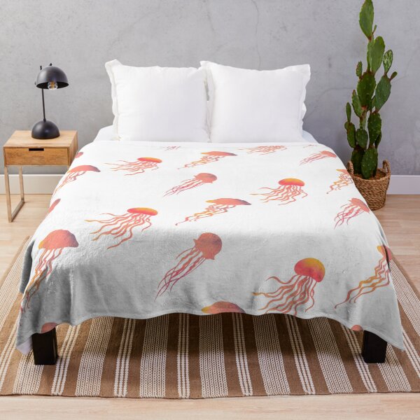Item preview, Orange Watercolor Jellyfish designed and sold by Hedda Young.