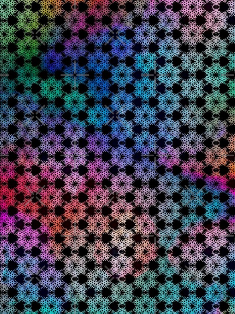 Thumbnail 4 of 4, iPhone Case, Geometric Multicoloured Snowflake Pattern designed and sold by Forevercreative.
