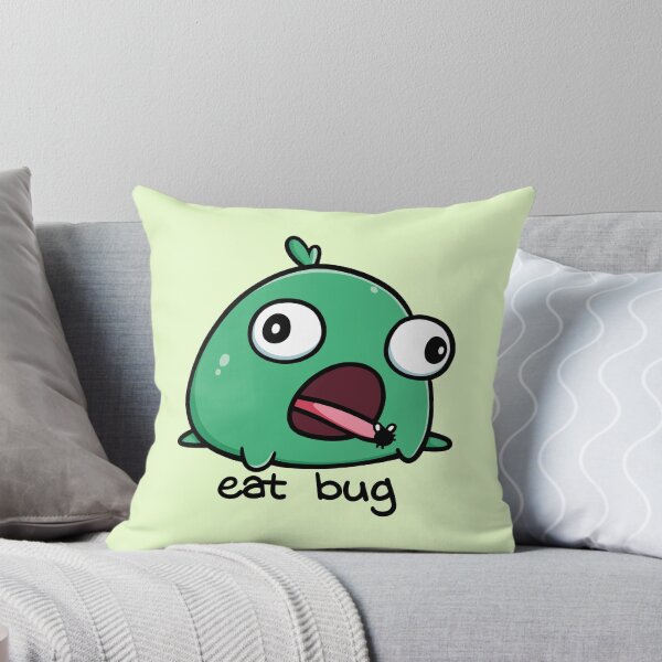 Item preview, Silly Green Frog Eat Bug designed and sold by vanillaroseart.