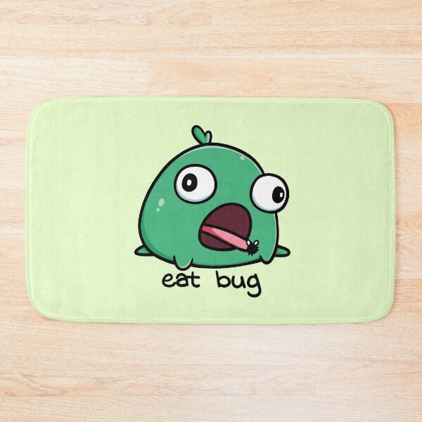 Item preview, Silly Green Frog Eat Bug designed and sold by vanillaroseart.