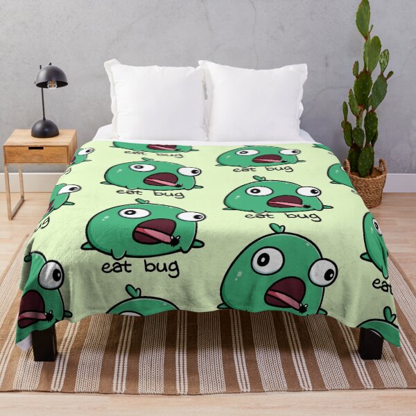 Item preview, Silly Green Frog Eat Bug designed and sold by vanillaroseart.
