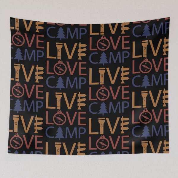 Item preview, Live Love Camp Hiking Outdoors designed and sold by GravitiTees.
